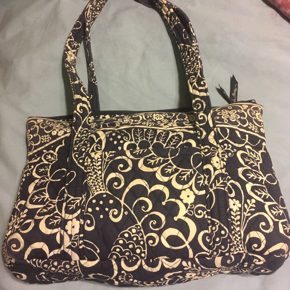 Vera Bradley twirly birds navy pattern bag